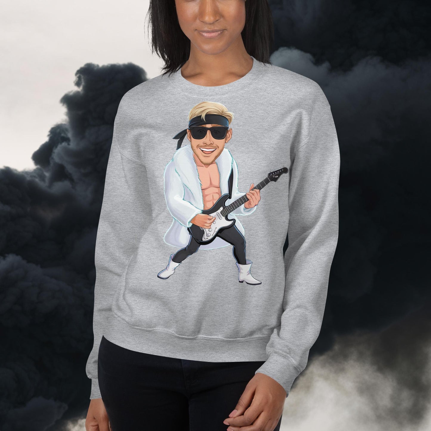 Rockstar Rock Music Unisex Sweatshirt Sport Grey Sweatshirts Barbie Celebrities Ken Movies Music Rock Music Ryan Gosling Next Cult Brand