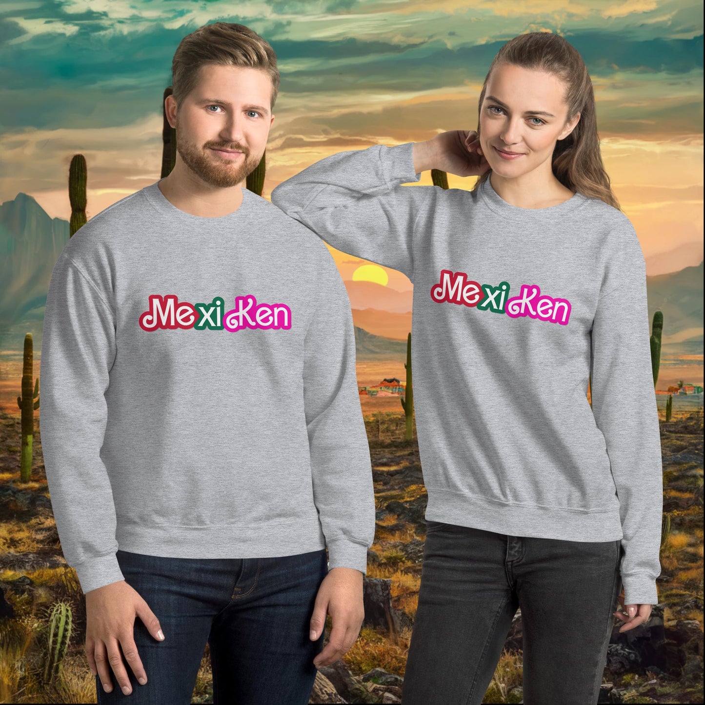 MexiKen Ken Barbie Mexico Mexican Mexicana Latino Latina Latinx Unisex Sweatshirt Sport Grey Sweatshirts Barbie Ken Mexico Movies Next Cult Brand