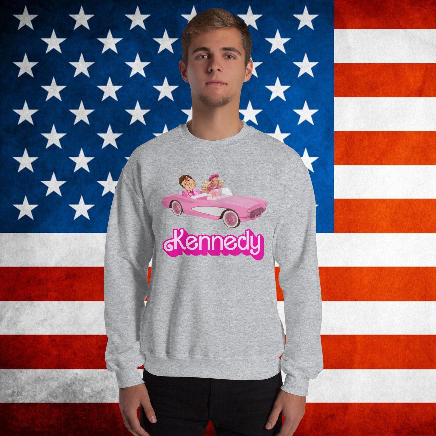 Kennedy JFK Conspiracy Ken Barbie Movie Unisex Sweatshirt Sport Grey Sweatshirts Barbie Conspiracy Theories Democrats JFK Ken Politics Next Cult Brand