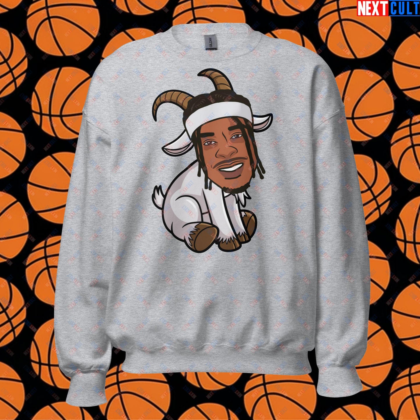 Shai Gilgeous-Alexander G.O.A.T. Sweatshirt - Funny Basketball Meme Jumper - Greatest of All Time Pullover for Basketball Fans - Perfect Gift for Shai Gilgeous-Alexander Fans Unisex Sweatshirt Sport Grey Sweatshirts Basketball G.O.A.T. NBA Oklahoma City Thunder Shai Gilgeous-Alexander Next Cult Brand