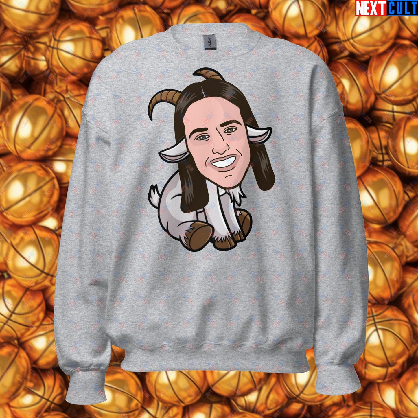 Caitlin Clark G.O.A.T. Sweatshirt - Greatest of All Time Basketball Jumper - Indiana Fever & WNBA Fan Pullover - Funny Women's Basketball Meme Sweater Unisex Sweatshirt Sport Grey Sweatshirts Basketball Caitlin Clark G.O.A.T. Indiana Fever WNBA Next Cult Brand