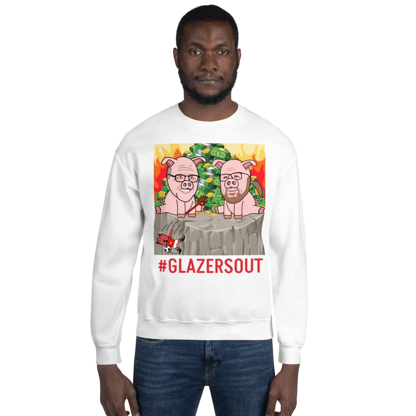 Glazers Out Manchester United Unisex Sweatshirt, Red Letters, #GlazersOut Next Cult Brand Football, GlazersOut, Manchester United