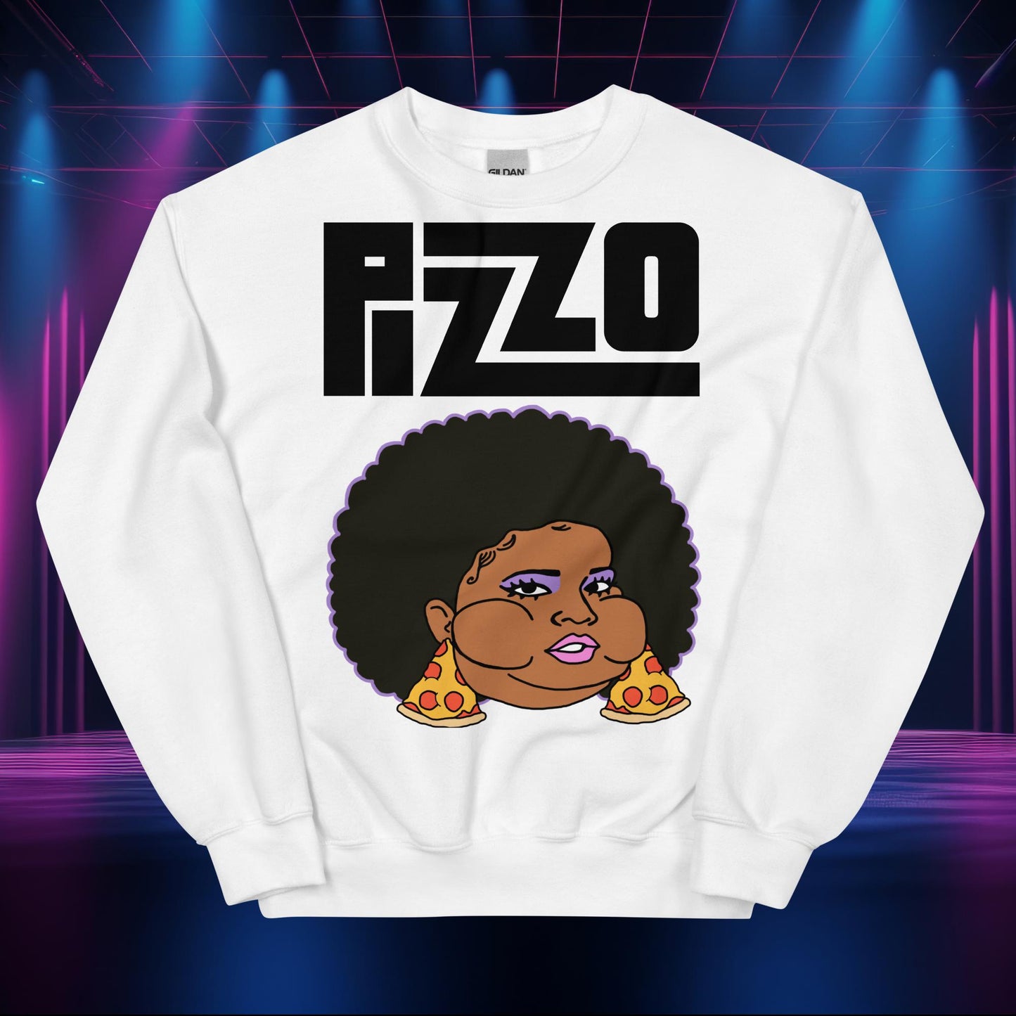 Pizzo Lizzo Pizza Lizzo Merch Lizzo Gift Body Positivity Body empowerment Lizzo Unisex Sweatshirt White Sweatshirts Lizzo Music Next Cult Brand