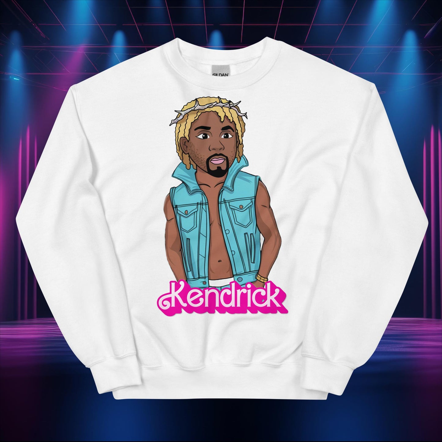 Kendrick Ken Ryan Gosling Barbie Hip Hop Rap Kendrick Lamar Unisex Sweatshirt White Sweatshirts Barbie Ken Kendrick Lamar Movies Music Next Cult Brand