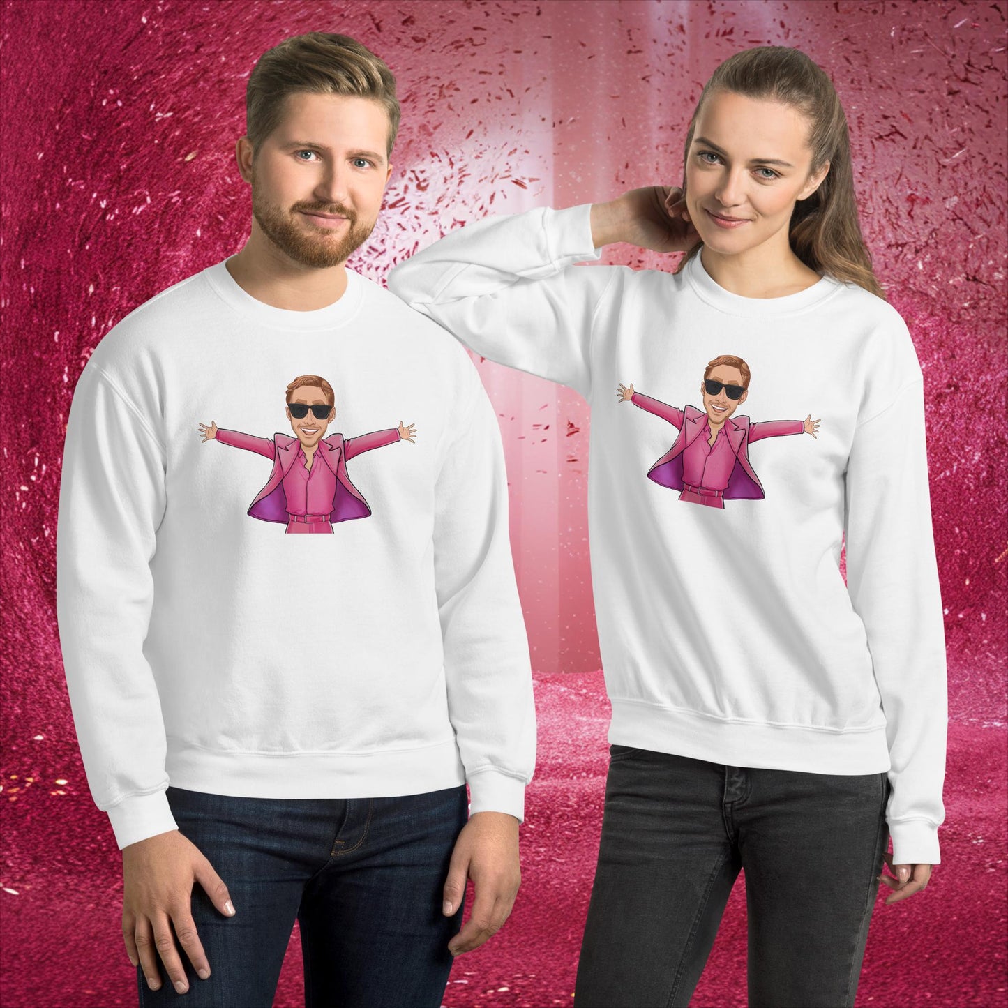 Ken Barbie Ryan Gosling I'm Just Ken Unisex Sweatshirt White Sweatshirts Barbie Celebrities Ken Movies Ryan Gosling Next Cult Brand