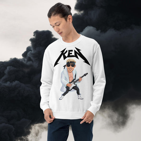 Rockstar Ken Barbie Movie Ryan Gosling Unisex Sweatshirt White Sweatshirts Barbie Celebrities Ken Movies Ryan Gosling Next Cult Brand
