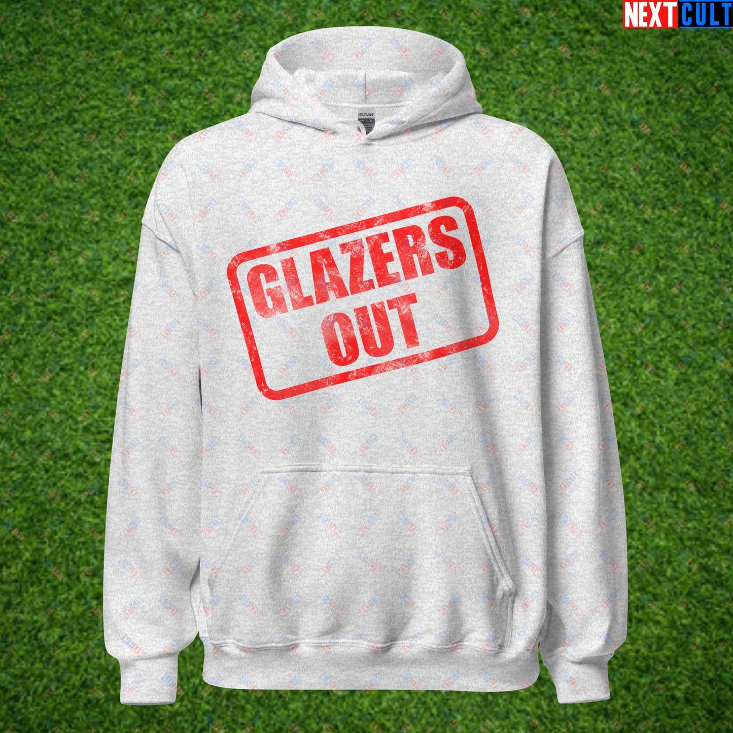 Glazers Out Stop The Glazers Ruining Manchester United Fan Protest Against Glazers Unisex Hoodie Ash Hoodies Football GlazersOut Manchester United RatcliffeOut Next Cult Brand