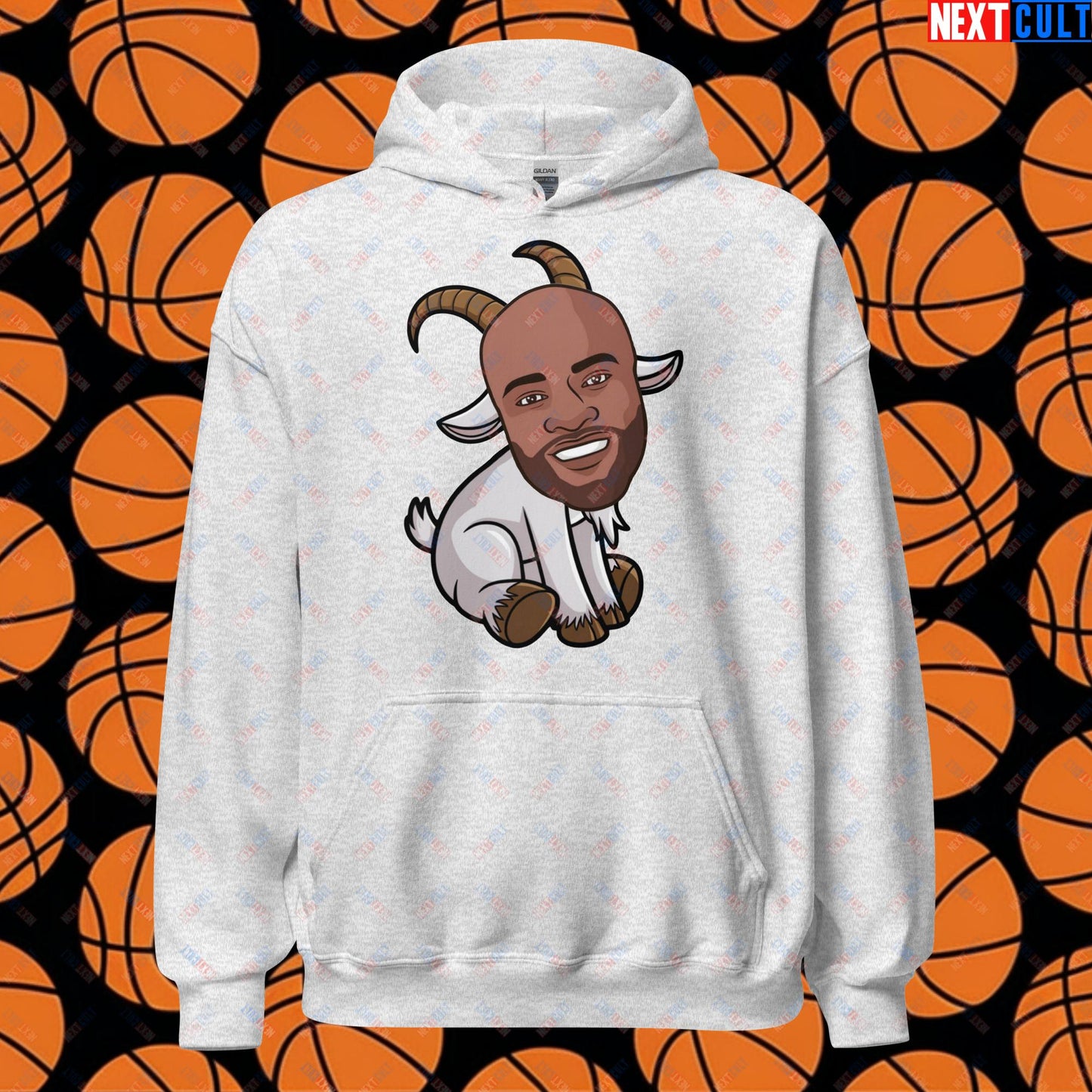 Vince Carter G.O.A.T. Hoodie - Greatest of All Time Basketball Meme Sweatshirt - Funny Vince Carter Cartoon Pullover for Basketball Fans - Perfect Gift for GOAT Lovers Unisex Hoodie Ash Hoodies Basketball G.O.A.T. NBA Toronto Raptors Vince Carter Next Cult Brand