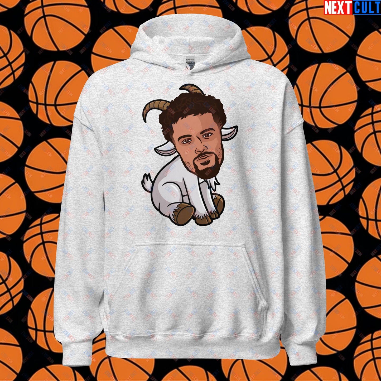 Trae Young G.O.A.T. Hoodie - Funny Atlanta Hawks Basketball Meme Sweatshirt - Greatest of All Time Pullover for Basketball Fans - Perfect Gift for Trae Young Fans Unisex Hoodie Ash Hoodies Atlanta Hawks Basketball G.O.A.T. NBA Trae Young Next Cult Brand