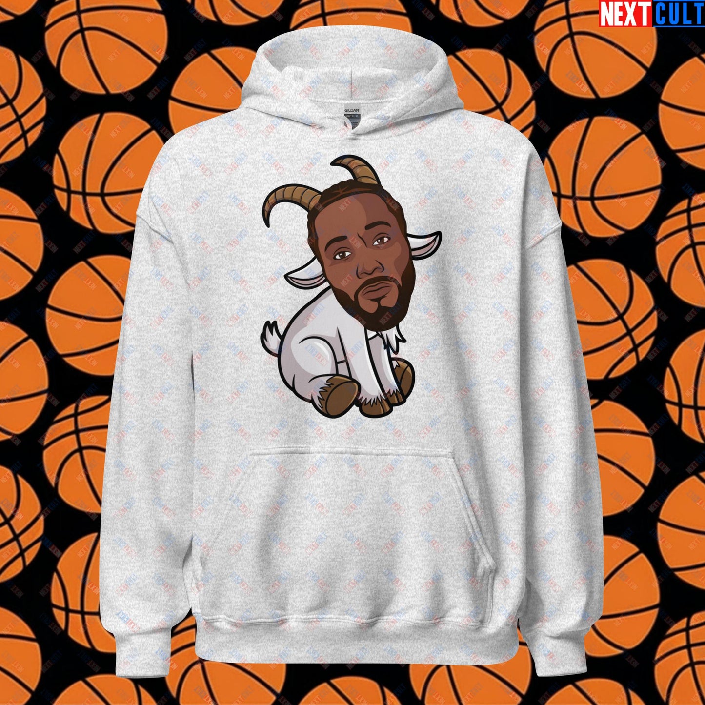 Kawhi Leonard G.O.A.T. Hoodie - Funny Basketball Meme Sweatshirt for Los Angeles Clippers, Toronto Raptors, and San Antonio Spurs Fans - Perfect Gift for Basketball Lovers Unisex Hoodie Ash Hoodies Basketball G.O.A.T. Kawhi Leonard Los Angeles Clippers NBA San Antonio Spurs Toronto Raptors Next Cult Brand