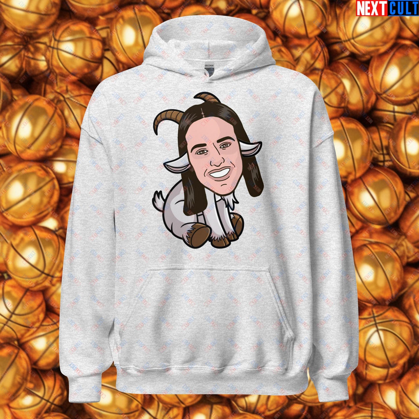 Caitlin Clark G.O.A.T. Hoodie - Greatest of All Time Basketball Sweatshirt - Indiana Fever & WNBA Fan Pullover - Funny Women's Basketball Meme Hooded Sweatshirt Unisex Hoodie Ash Hoodies Basketball Caitlin Clark G.O.A.T. Indiana Fever WNBA Next Cult Brand