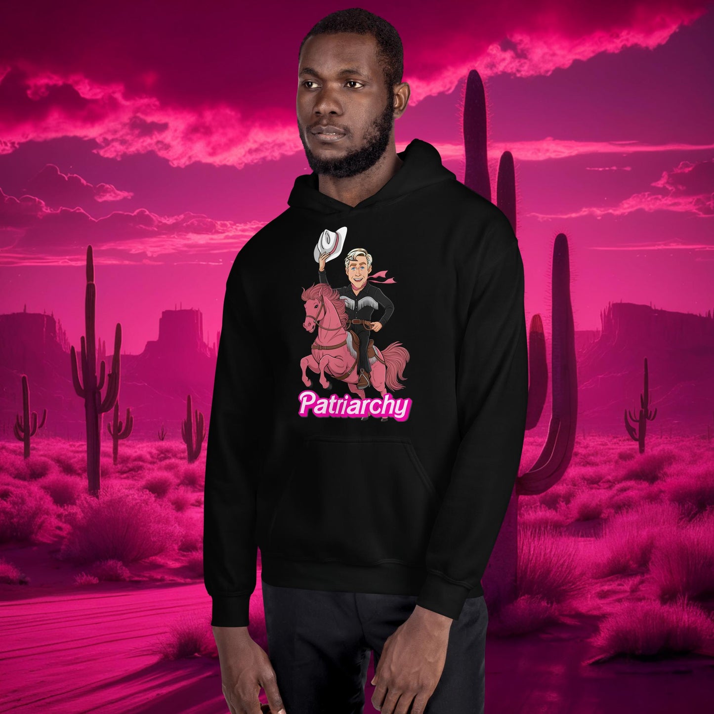 Ken Barbie Movie When I found out the patriarchy wasn't just about horses, I lost interest Unisex Hoodie Black Hoodies Barbie Celebrities Ken Movies Ryan Gosling Next Cult Brand