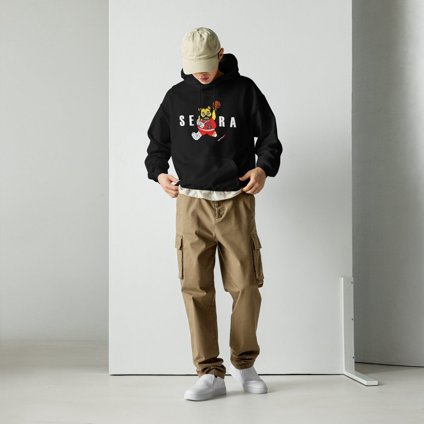 Air Segura, Tom Segura Basketball, Your Mom's House (YMH), 2 Bears 1 Cave, Funny Unisex Hoodie Black Hoodies 2 Bears 1 Cave Air Segura Podcasts Stand-up Comedy Tom Segura YMH Next Cult Brand