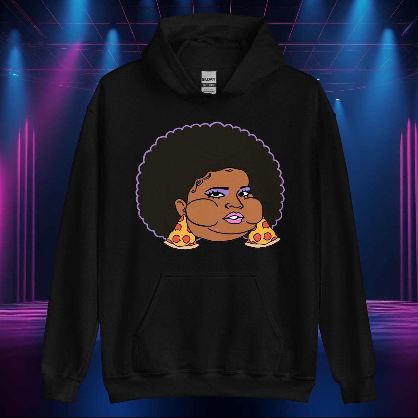 Pizzo Lizzo Pizza Lizzo Merch Lizzo Gift Body Positivity Body empowerment Lizzo Unisex Hoodie Black Hoodies Lizzo Music Next Cult Brand