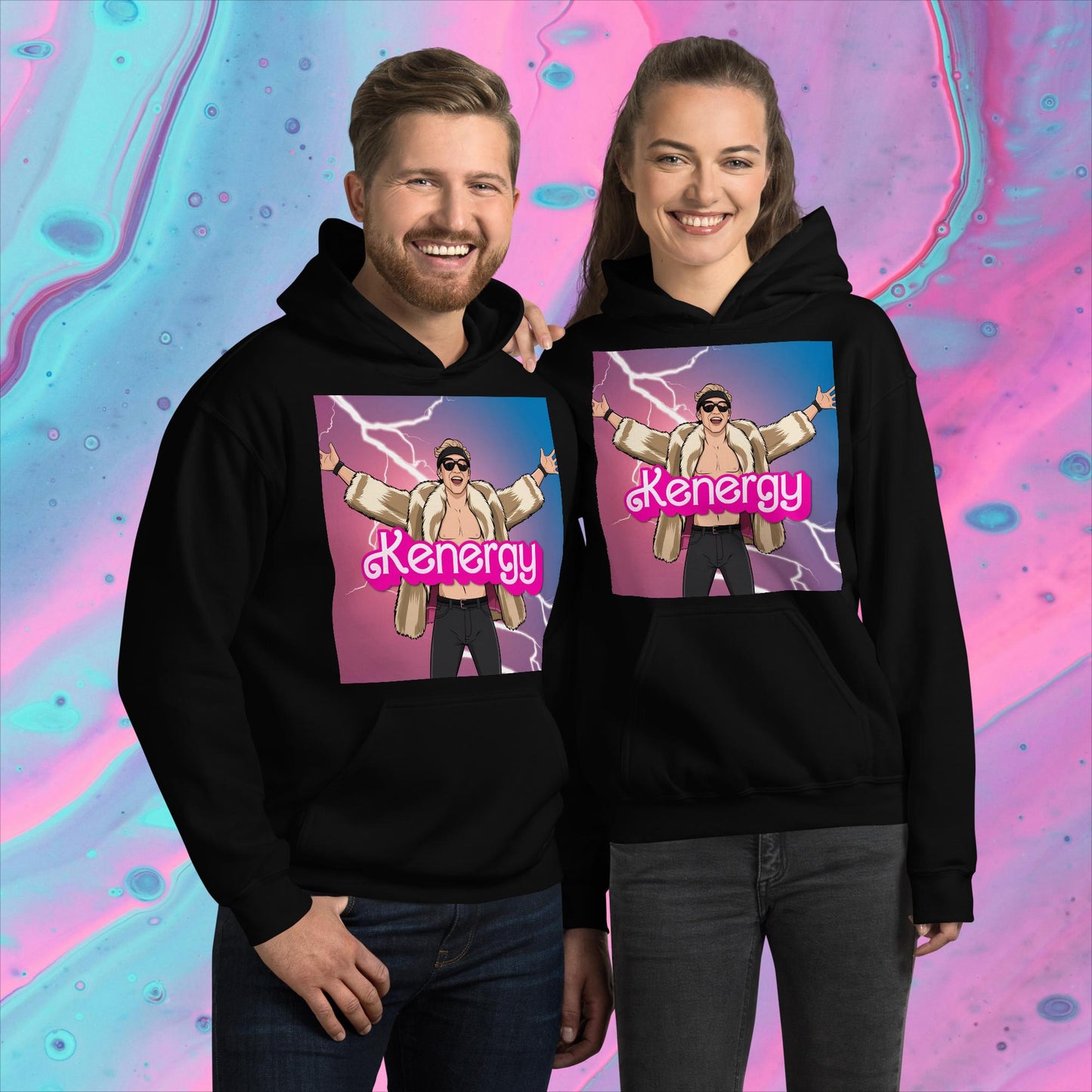 Kenergy Barbie Ryan Gosling Ken Unisex Hoodie Black Hoodies Barbie Celebrities Ken Kenergy Movies Ryan Gosling Next Cult Brand