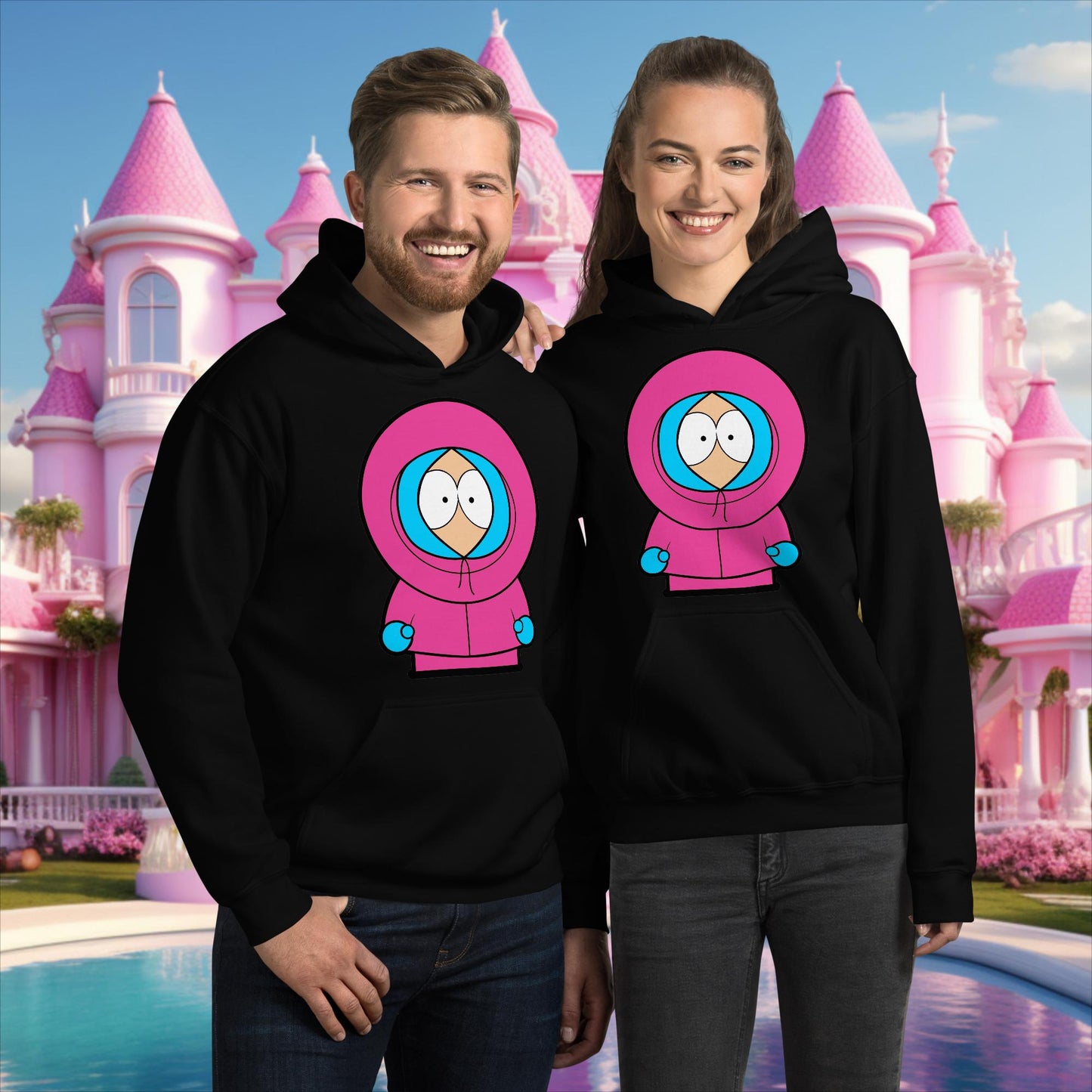 Kenny McCormick Ken Ryan Gosling Barbie South Park Kenny Unisex Hoodie Black Hoodies Barbie Ken Kenny Movies South Park TV Shows Next Cult Brand