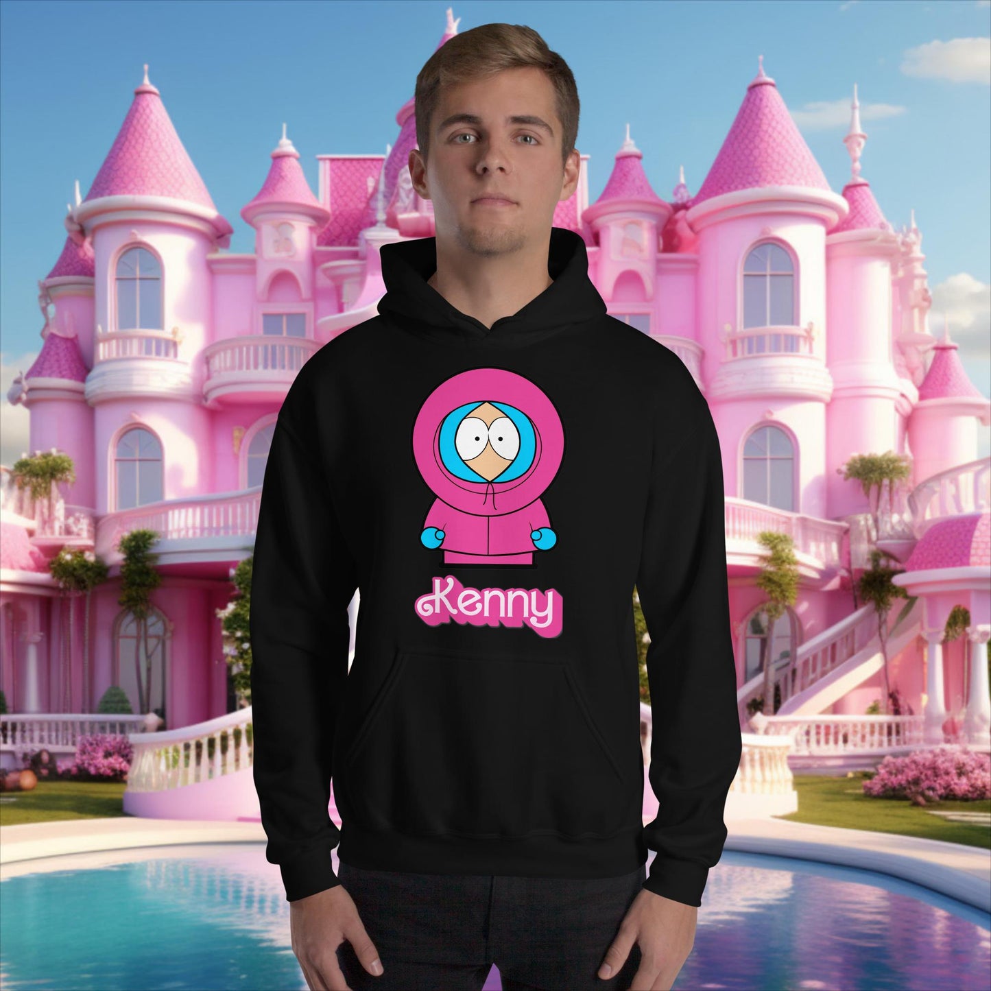 Kenny McCormick Ken Ryan Gosling Barbie South Park Kenny Unisex Hoodie Black Hoodies Barbie Ken Kenny Movies South Park TV Shows Next Cult Brand