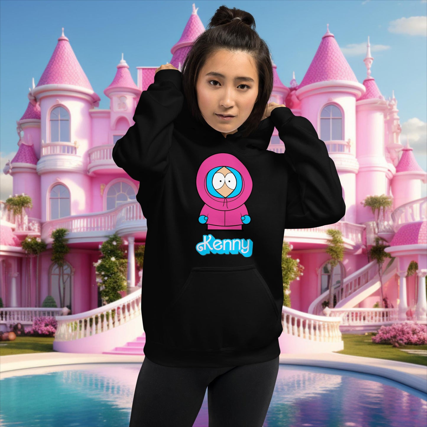 Kenny McCormick Ken Ryan Gosling Barbie South Park Kenny Unisex Hoodie Black Hoodies Barbie Ken Kenny Movies South Park TV Shows Next Cult Brand