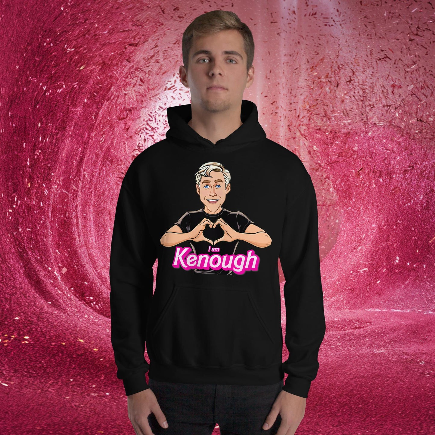 I am Kenough Ryan Gosling Ken Barbie Movie Unisex Hoodie Black Hoodies Barbie Celebrities Ken Movies Ryan Gosling Next Cult Brand