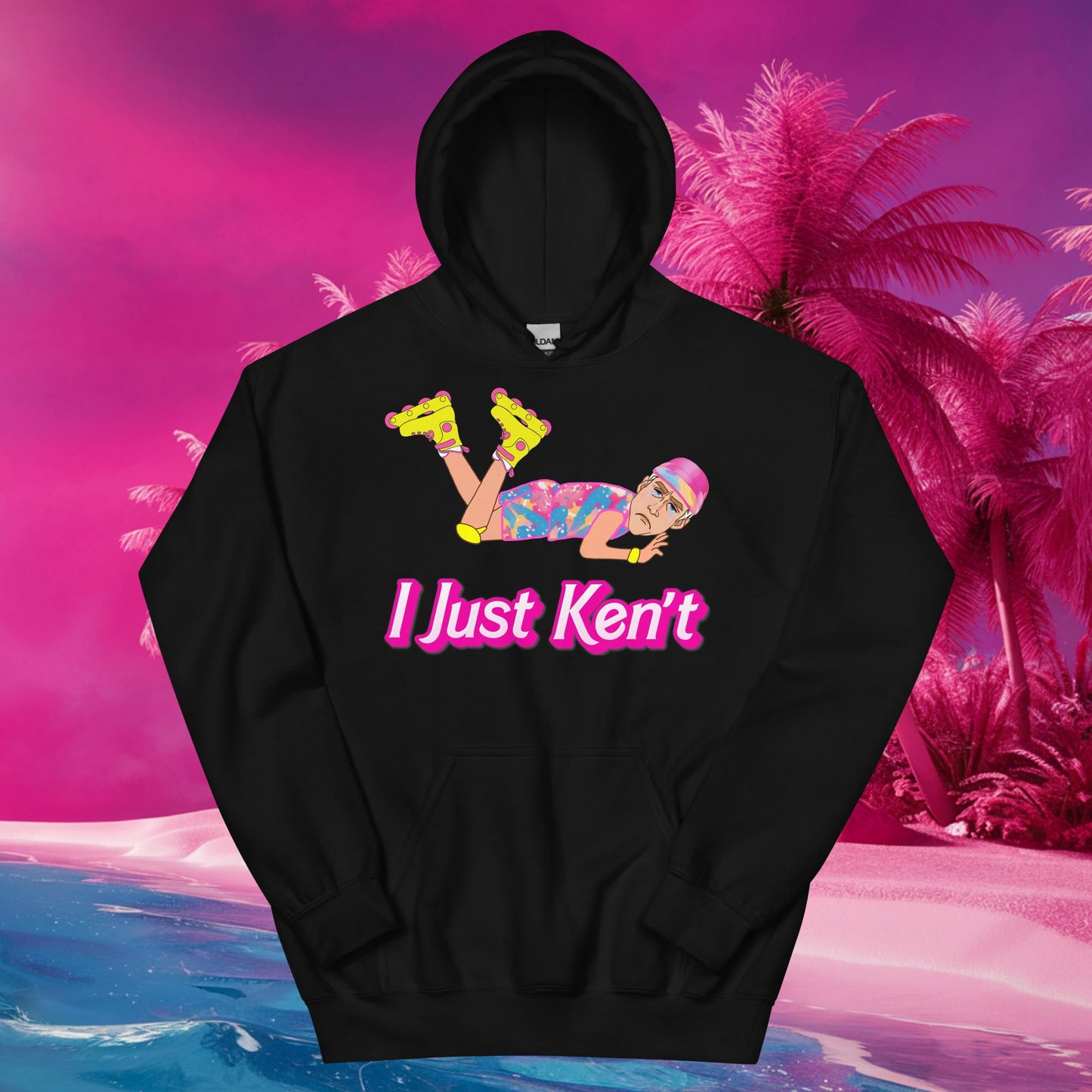 I Just Ken't I just Can't Ryan Gosling Ken Barbie Movie Unisex Hoodie Black Hoodies Barbie Celebrities Ken Movies Ryan Gosling Next Cult Brand