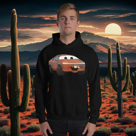 Rusty Tesla Cybertruck Elon Musk Cars Movie Tow Mater Unisex Hoodie Black Hoodies Cars Movie Celebrities Cybertruck Elon Musk Movies Tesla Next Cult Brand