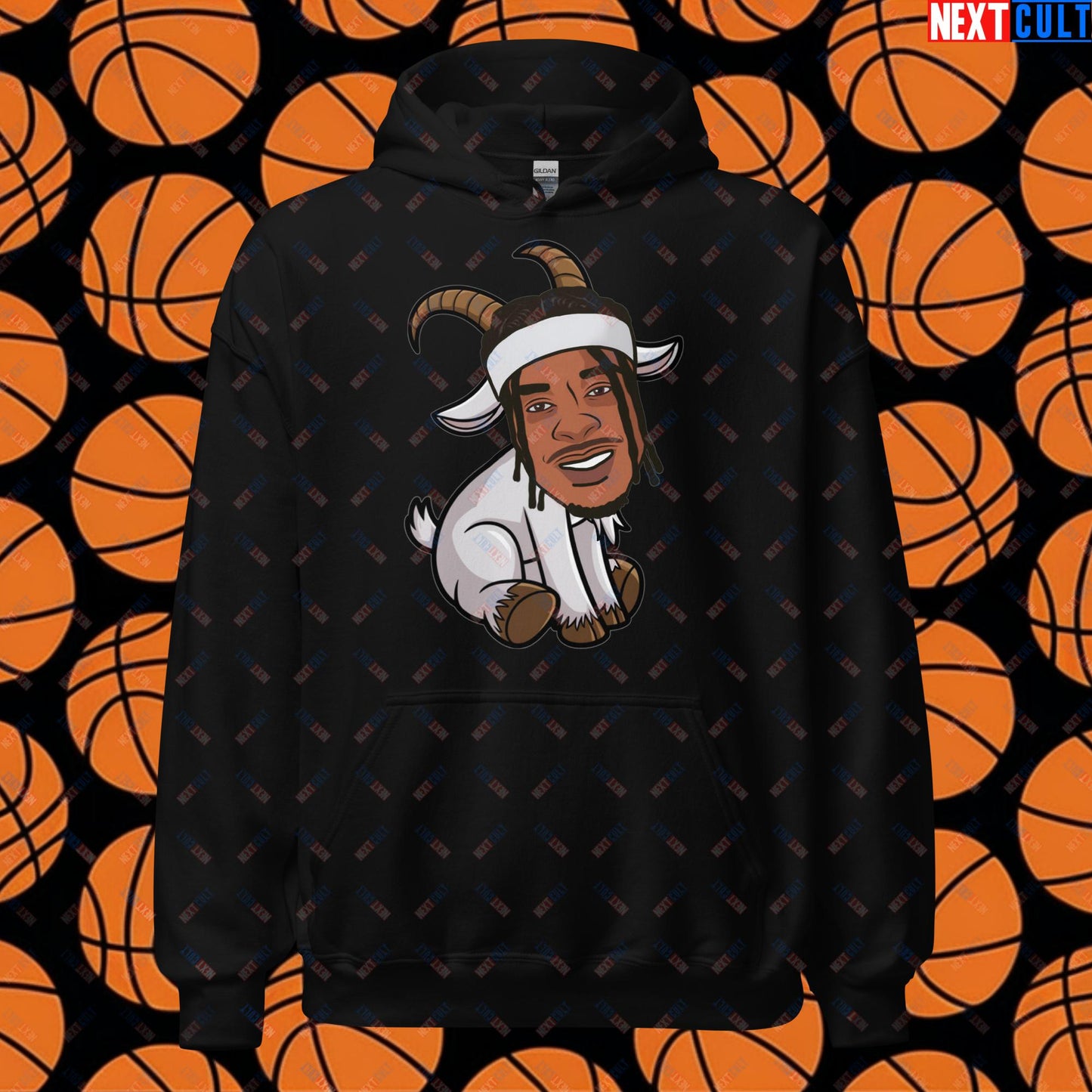 Shai Gilgeous-Alexander G.O.A.T. Hoodie - Funny Basketball Meme Sweatshirt - Greatest of All Time Pullover for Basketball Fans - Perfect Gift for Shai Gilgeous-Alexander Fans Unisex Hoodie Black Hoodies Basketball G.O.A.T. NBA Oklahoma City Thunder Shai Gilgeous-Alexander Next Cult Brand