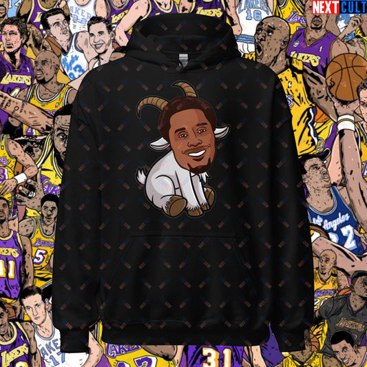 Kobe Bryant Mamba G.O.A.T. Hoodie - Funny Basketball Meme Sweatshirt - Greatest of All Time Pullover for Basketball Fans - Perfect Gift for Kobe Fans Unisex Hoodie Black Hoodies Basketball G.O.A.T. Kobe Bryant Los Angeles Lakers NBA Next Cult Brand