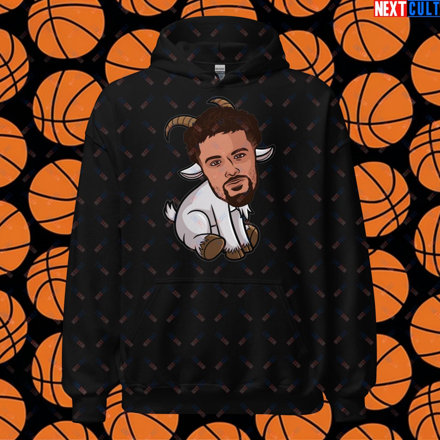 Trae Young G.O.A.T. Hoodie - Funny Atlanta Hawks Basketball Meme Sweatshirt - Greatest of All Time Pullover for Basketball Fans - Perfect Gift for Trae Young Fans Unisex Hoodie Black Hoodies Atlanta Hawks Basketball G.O.A.T. NBA Trae Young Next Cult Brand