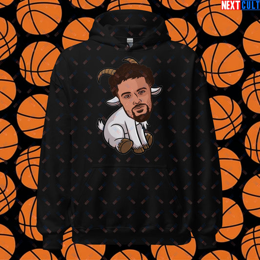 Trae Young G.O.A.T. Hoodie - Funny Atlanta Hawks Basketball Meme Sweatshirt - Greatest of All Time Pullover for Basketball Fans - Perfect Gift for Trae Young Fans Unisex Hoodie Black Hoodies Atlanta Hawks Basketball G.O.A.T. NBA Trae Young Next Cult Brand