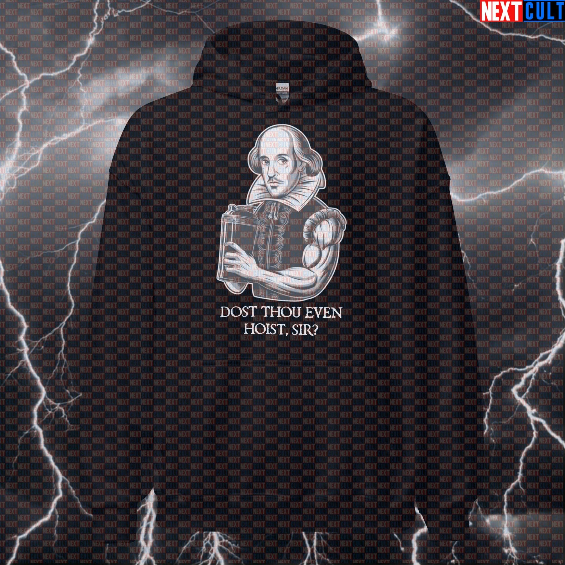 Funny Gym Hoodie - Dost Thou Even Hoist Sir? Workout Hooded Sweatshirt & Pullover Top Hoodies Bodybuilding Fitness Gym Powerlifting Pump Cover Workout Next Cult Brand