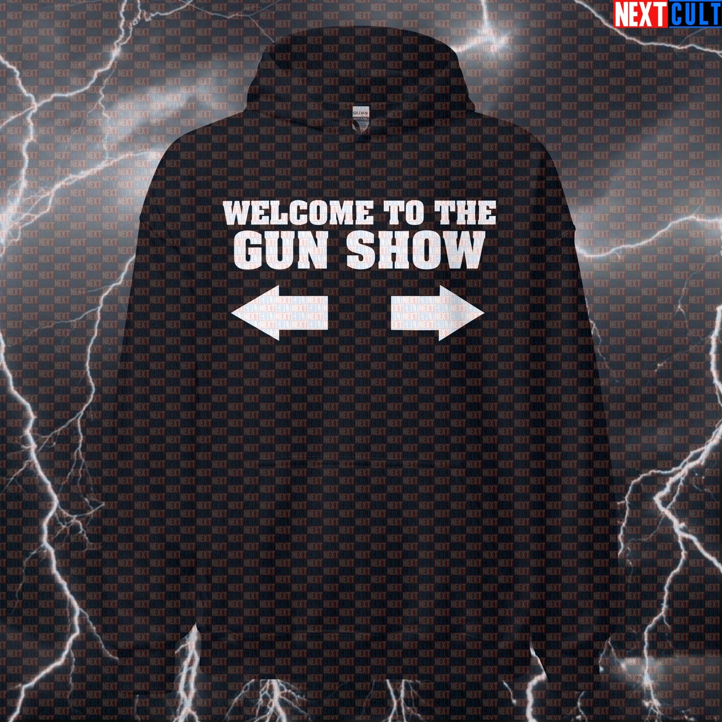 Welcome to the Gun Show Hoodie | Funny Gym Bro Meme Hooded Sweatshirt for Weightlifting Hoodies Bodybuilding Fitness Gym Pump Cover Workout Next Cult Brand