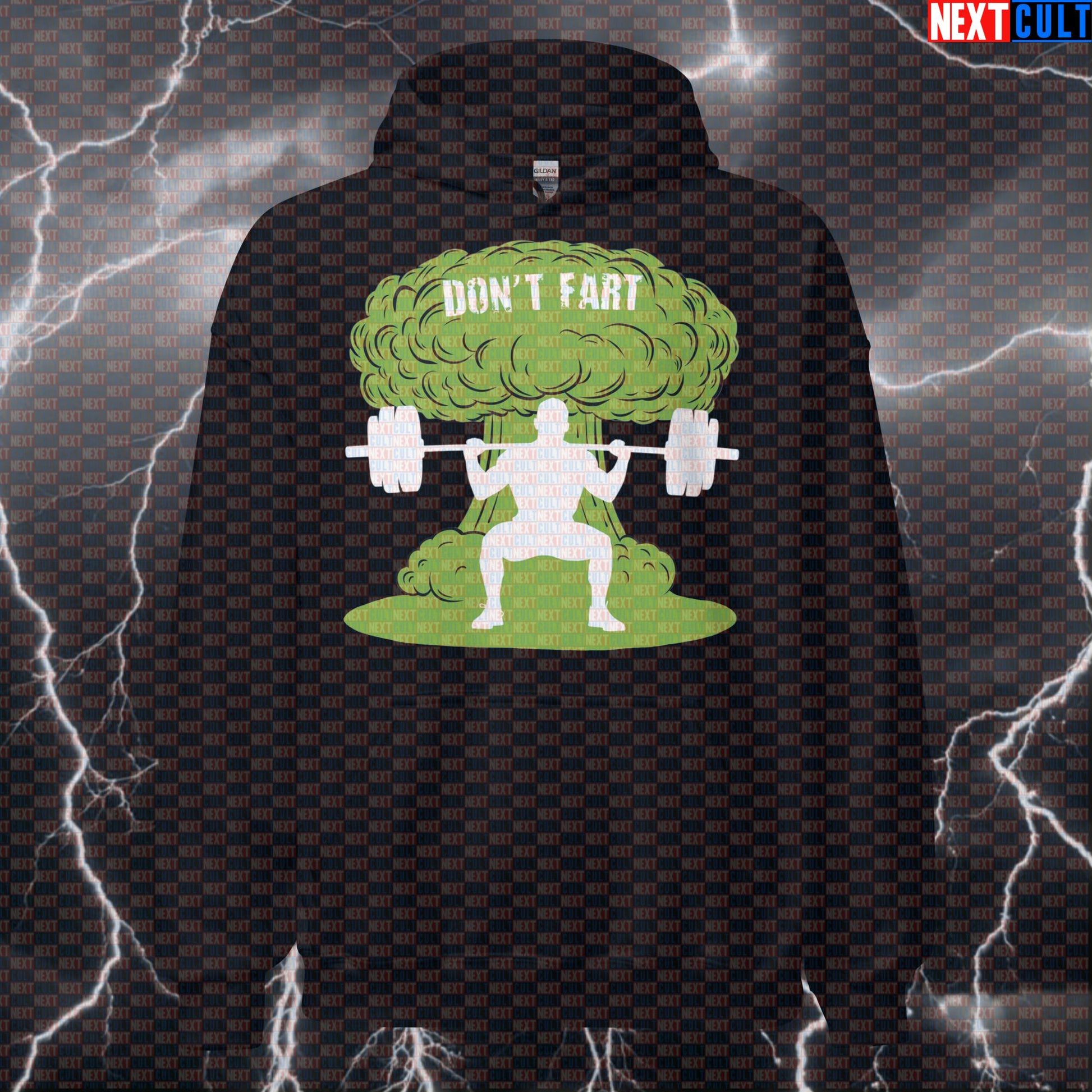 Don't Fart Squats Gym Hoodie | Funny Workout Hoodie For Lifters & Leg Day | Fitness Meme Pullover Hoodies Bodybuilding Fitness Gym Powerlifting Pump Cover Workout Next Cult Brand