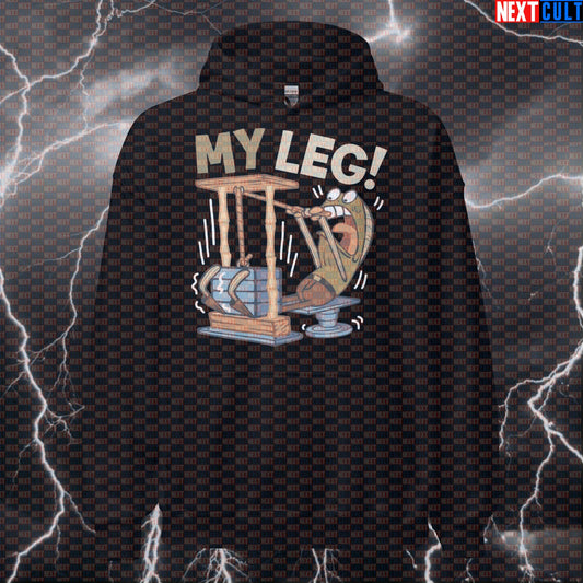My Leg Hurts Gym Hoodie | Funny Leg Day Workout Hoodie For Squat Lovers & Fitness Meme Fans | Pullover Hoodies Bodybuilding Fitness Gym Leg Day Pump Cover TV Workout Next Cult Brand