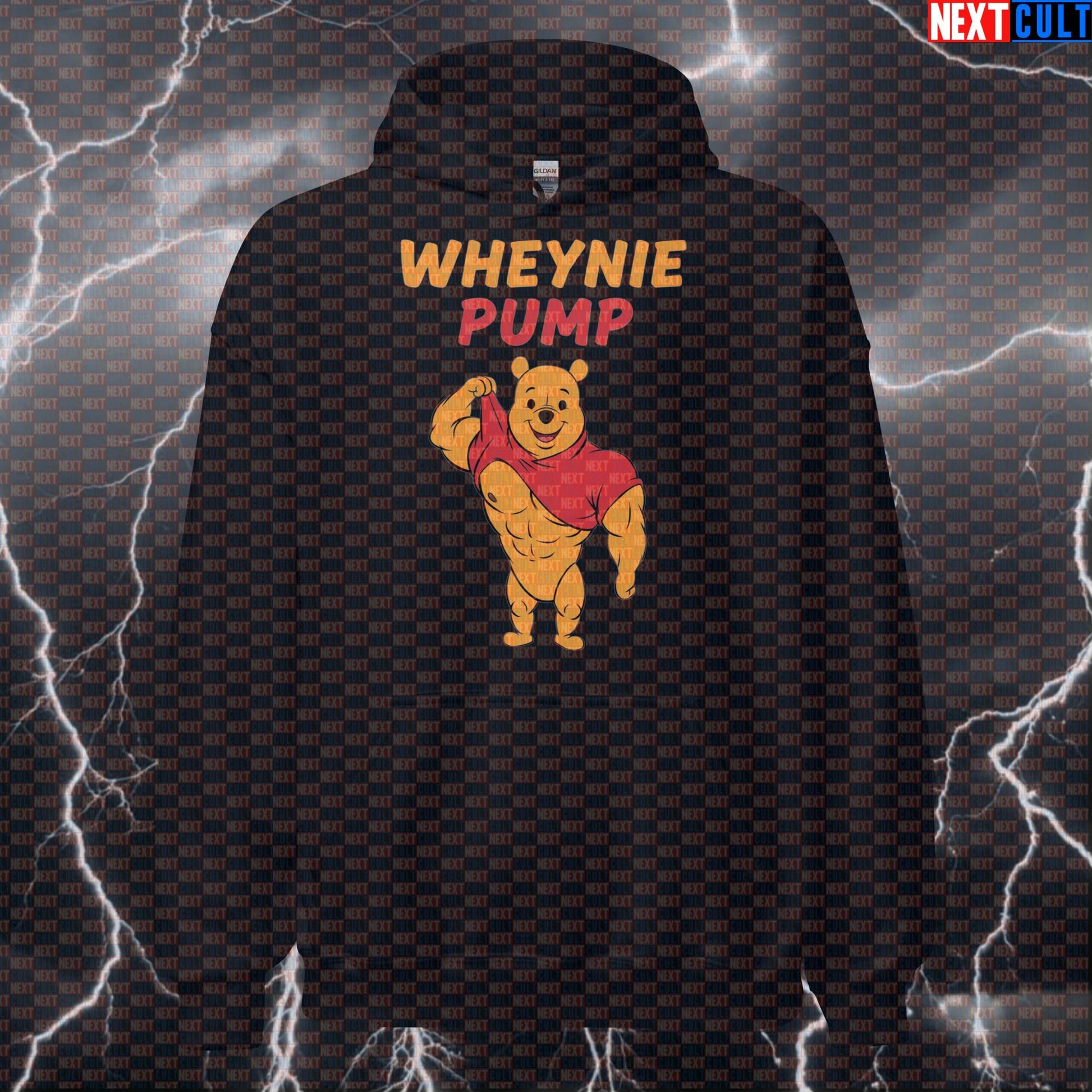 Wheynie The Pooh Gym Hoodie | Funny Workout Hoodie For Bodybuilders & Lifters | Hooded Sweatshirt Pullover Hoodies Bodybuilding Films Fitness Gym Pump Cover Workout Next Cult Brand