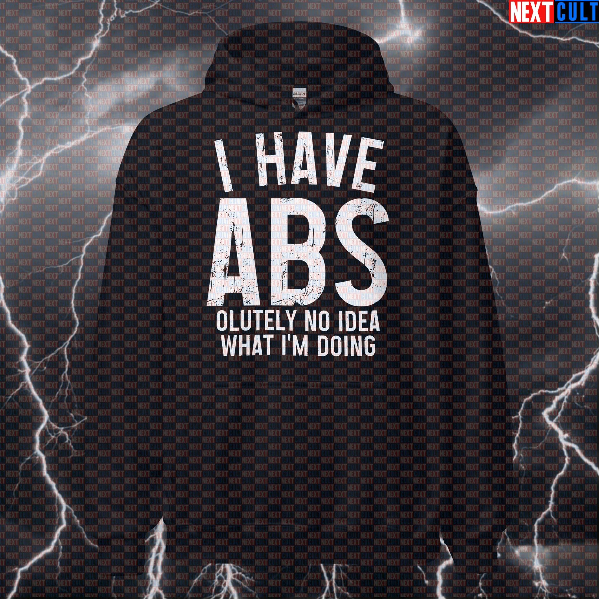 I Have Abs-olutely No Idea Hoodie | Funny Gym Meme Hooded Sweatshirt For Fitness Newbies & Workout Noobs Hoodies Bodybuilding Fitness Gym Pump Cover Workout Next Cult Brand