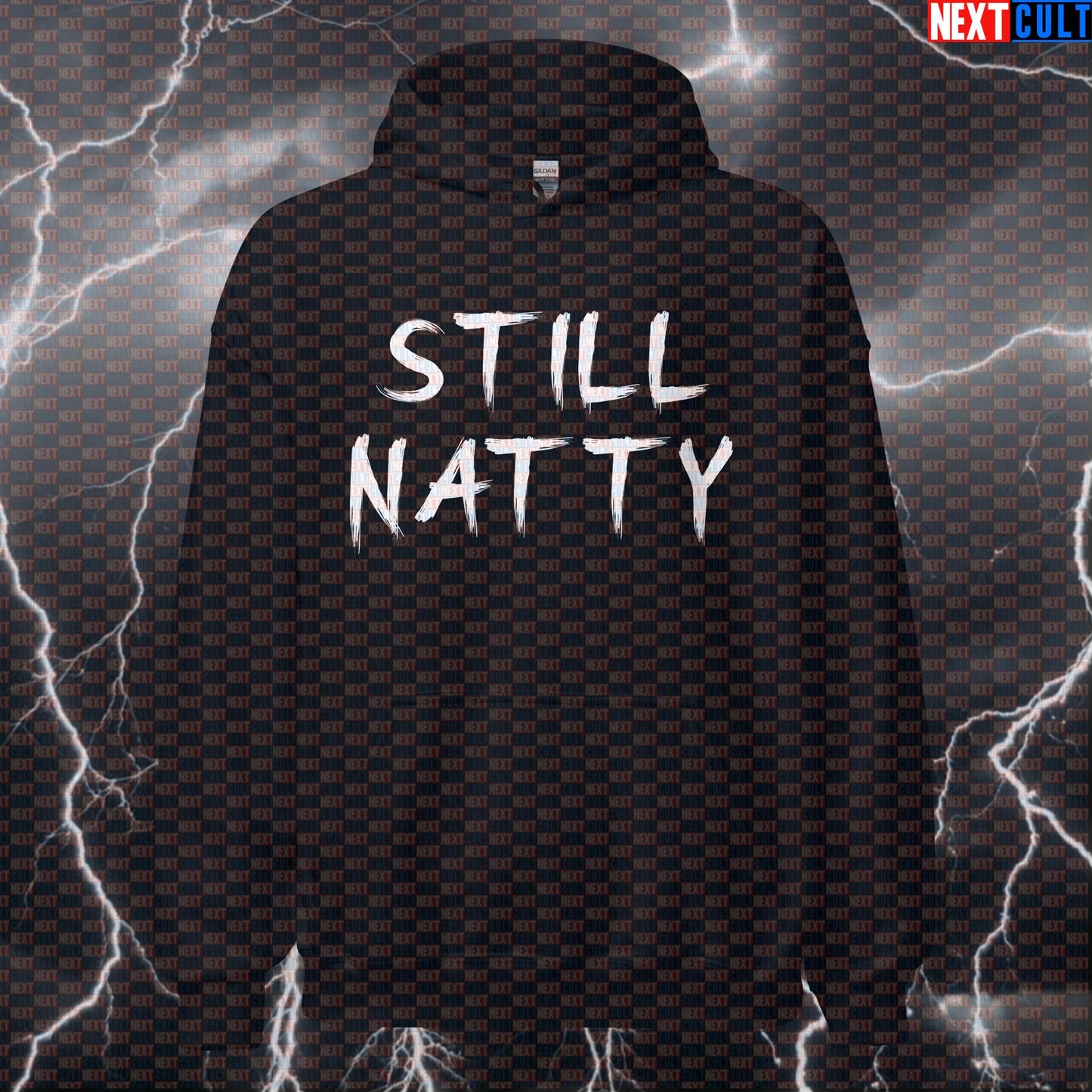 Still Natty Gym Hoodie | Funny Natural Bodybuilding Meme Hooded Sweatshirt | Workout Pullover Jumper Hoodies Bodybuilding Fitness Gym Natty Pump Cover Workout Next Cult Brand