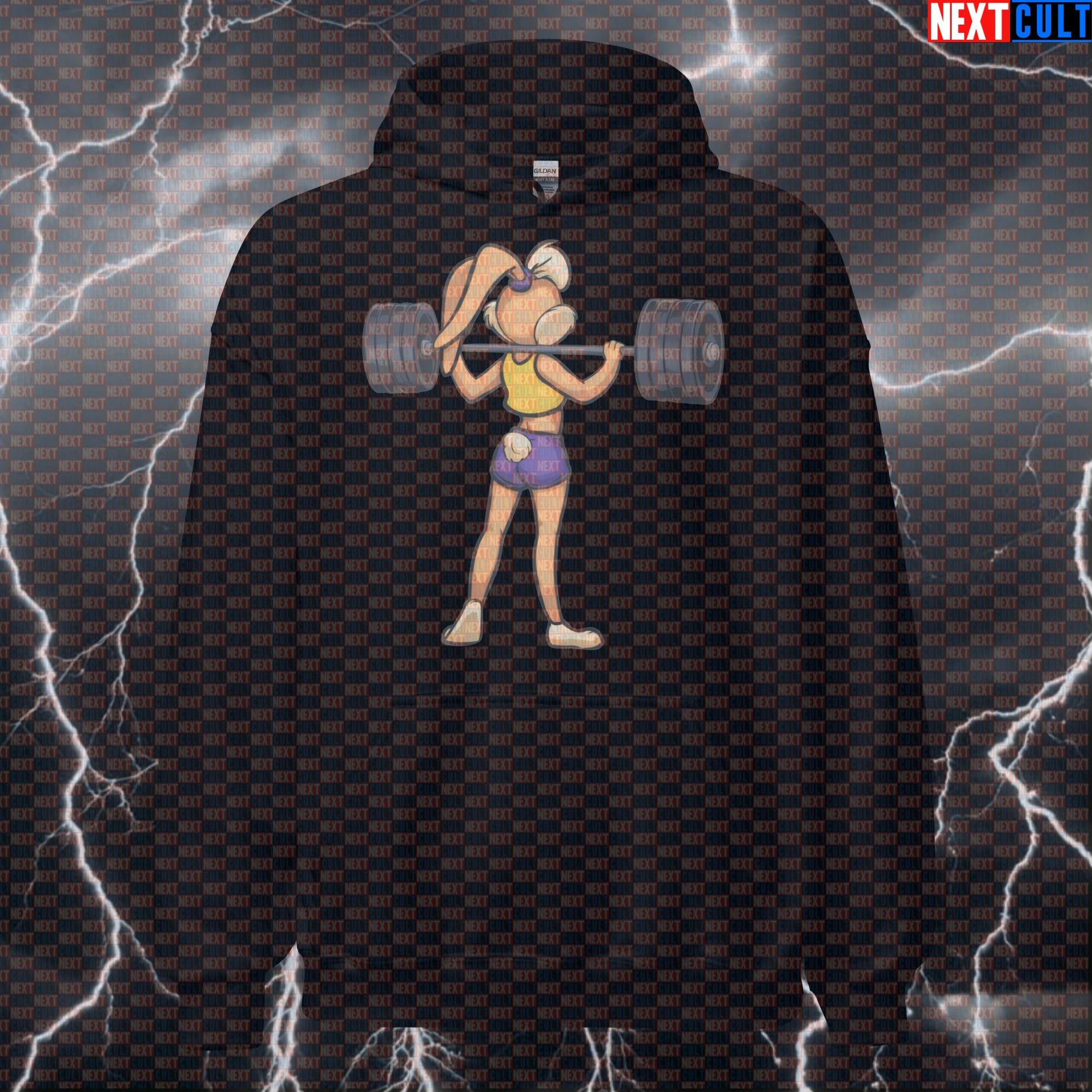 Gym Bunny Funny Workout Hoodie | Squats & Booty Motivation Pullover | Cute Gym Hoodie For Women Lifters Hoodies Bodybuilding Films Fitness Gym Leg Day Powerlifting Pump Cover TV Workout Next Cult Brand