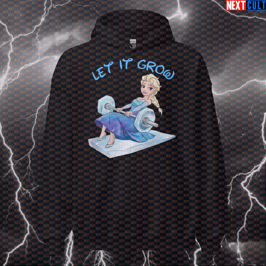 Let It Grow Gym Hoodie For Women | Funny Booty Builder Workout Hoodie | Hip Thrust Fitness Meme Pullover Bodybuilding Films Fitness Frozen Gym Leg Day Powerlifting Pump Cover Workout Next Cult Brand