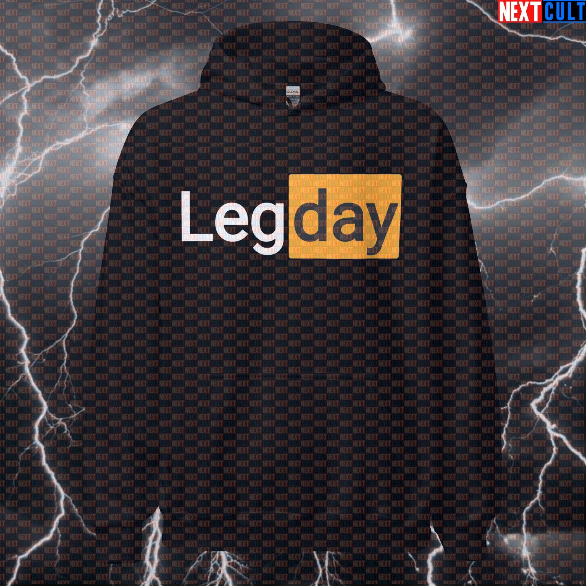 Leg Day Funny Gym Hoodie | Squats Deadlifts Workout Hoodie | Fitness Meme Hooded Sweatshirt Bodybuilding Fitness Gym Leg Day Powerlifting Pump Cover Workout Next Cult Brand
