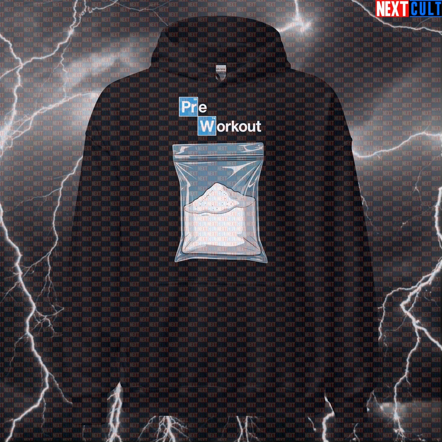 Pre-Workout Pump Cover Hoodie | Breaking Bad Gym Meme Hooded Sweatshirt | Funny Workout Pullover Hoodies Bodybuilding Breaking Bad Fitness Gym Pump Cover TV Workout Next Cult Brand