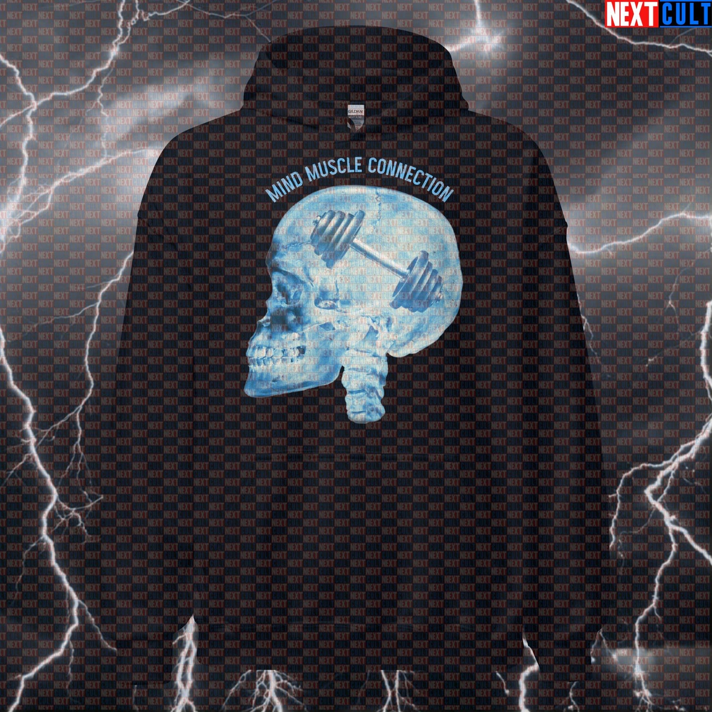 Gymhead Fitness Meme Hoodie | Mind Muscle Connection Hooded Sweatshirt For Bodybuilders & Lifters Bodybuilding Fitness Gym Powerlifting Pump Cover Workout Next Cult Brand