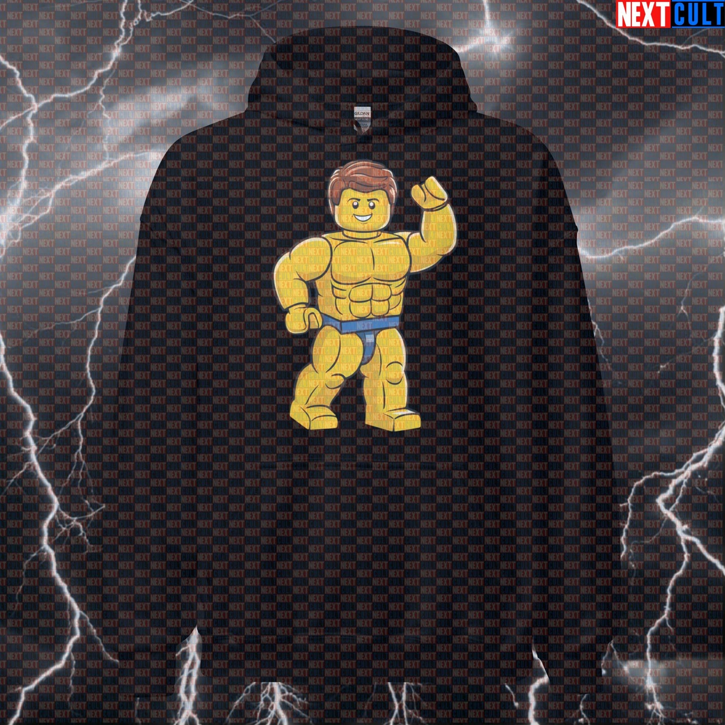LEGO Gymbro Hoodie | Funny Bodybuilding Meme Pullover for Lifters & Fitness Fans Hoodies Bodybuilding Fitness Gym LEGO Pump Cover Workout Next Cult Brand