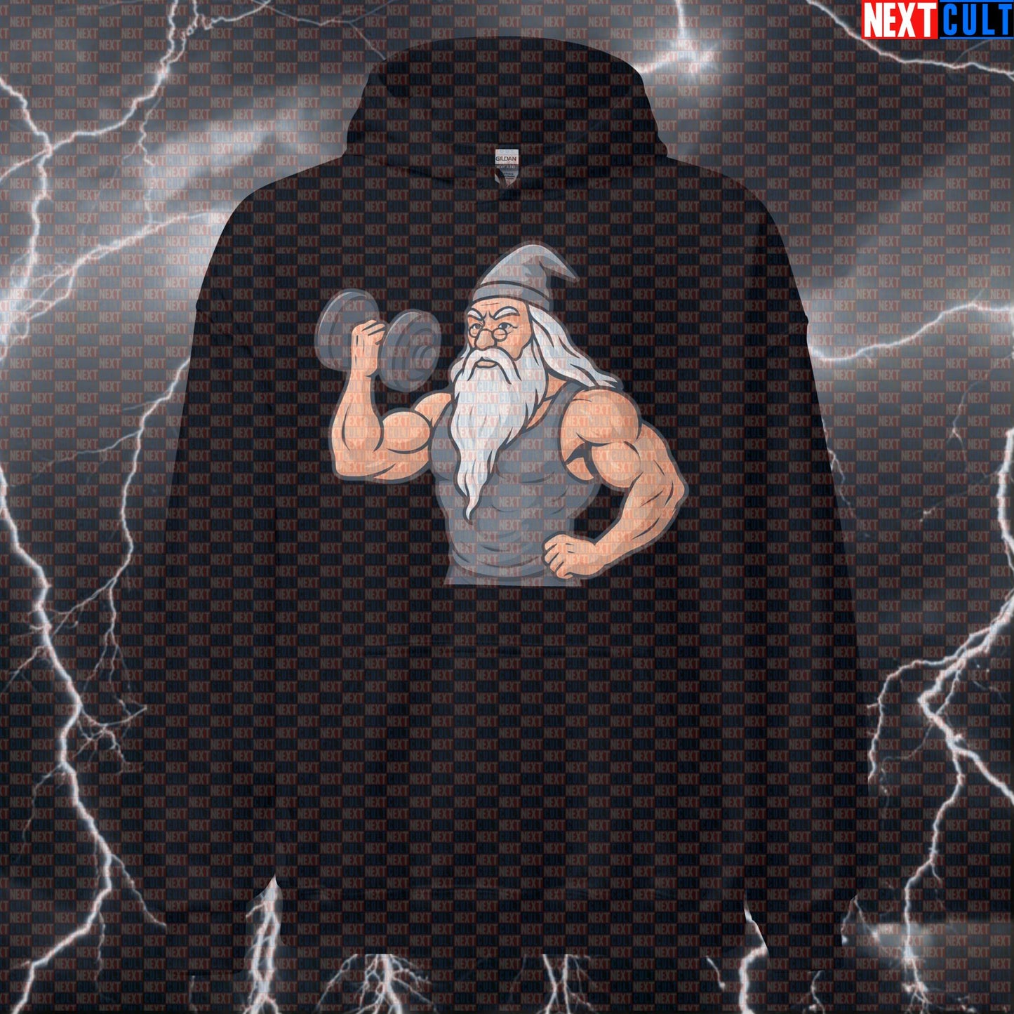 Dumbbelldore Funny Gym Hoodie | Swole Wizard Workout Pullover | Harry Potter Lifting Hoodie Hoodies Bodybuilding Books Films Fitness Gym Harry Potter Pump Cover Workout Next Cult Brand