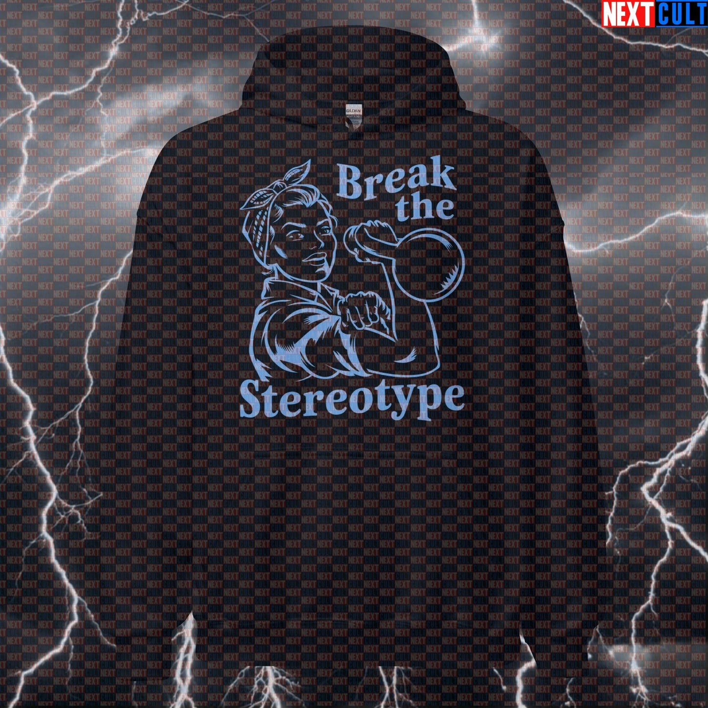 Feminist Gym Hoodie For Strong Women | Break The Stereotype Funny Workout Hoodie & Kettlebell Pullover Hoodies Fitness Gym Kettlebell Pump Cover Workout Next Cult Brand