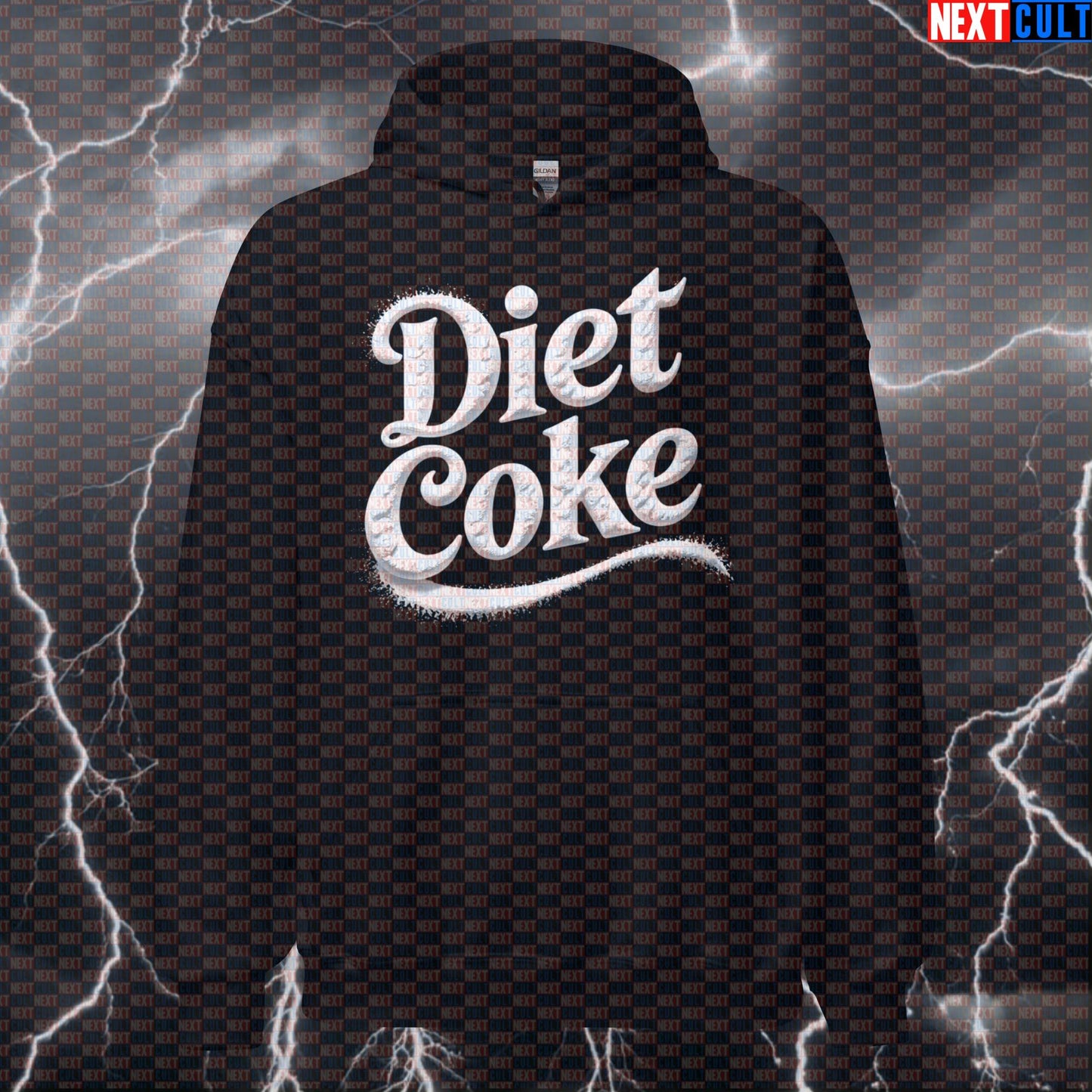 Funny Cola Addiction Gym Hoodie | Coke Diet Meme Workout Hoodie for Powerlifting | White Powder Jumper Bodybuilding Fast Food Fitness Gym Pump Cover Workout Next Cult Brand