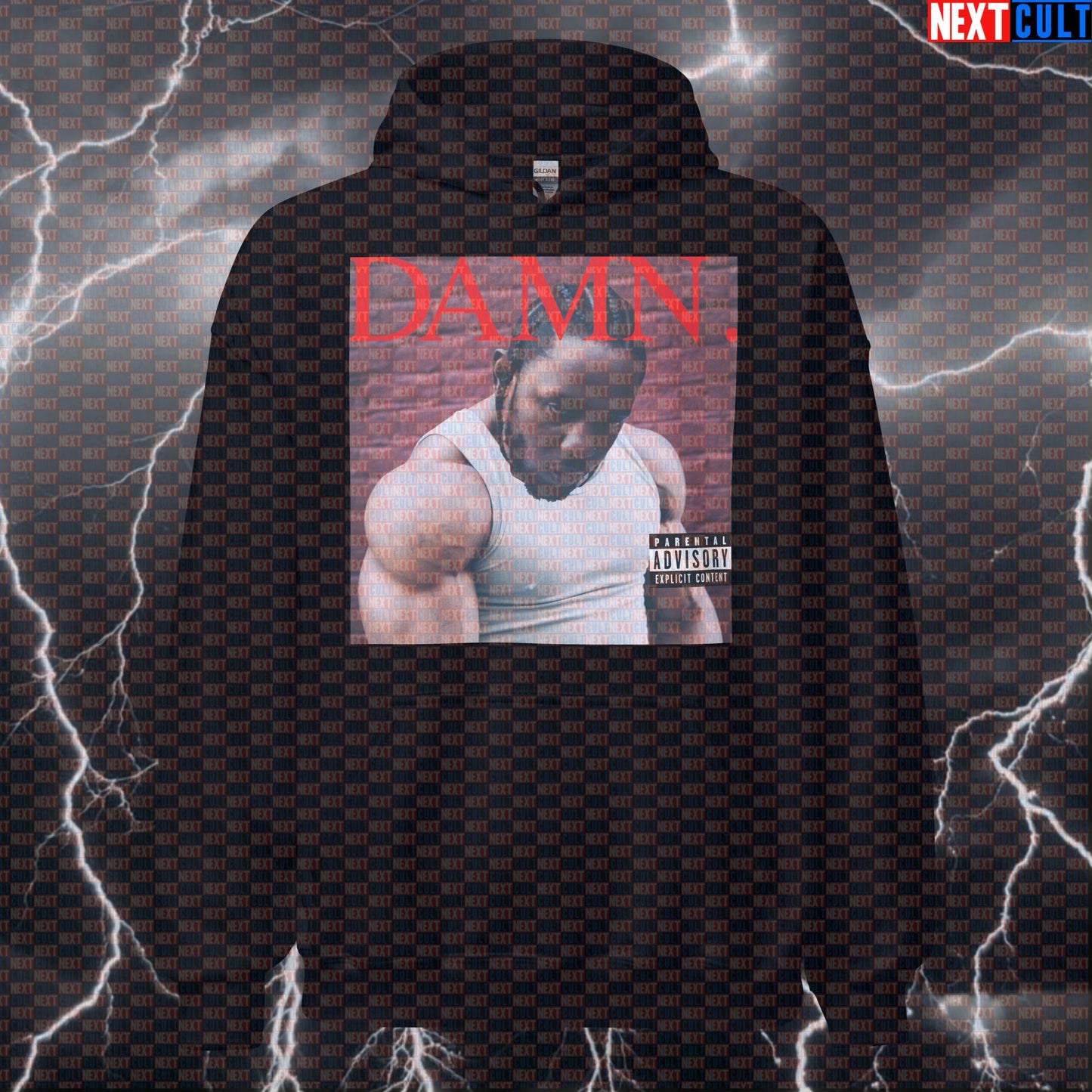 Kung Fu Kenny DAMN Gym Meme Hoodie | Kendrick Bodybuilding Rap Music Pullover Hoodies Bodybuilding Fitness Gym Hip Hop Kendrick Lamar Pump Cover Workout Next Cult Brand