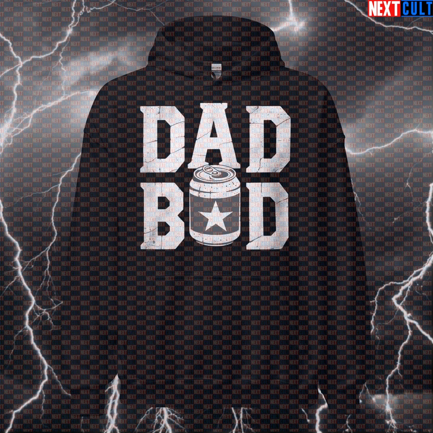 Dad Bod Squad Funny Gym Hoodie - Father's Day Beer & Gains Meme Hooded Sweatshirt Pullover Hoodies Beer Father's Day Fitness Gym Pump Cover Workout Next Cult Brand