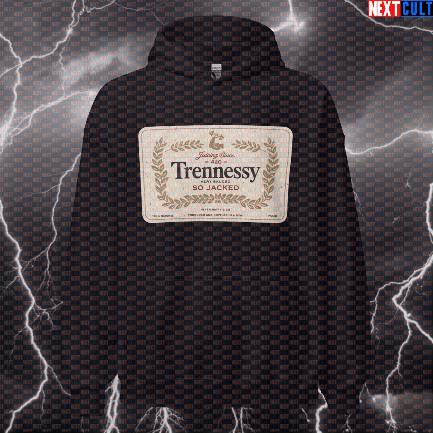 Funny Trennessy Gym Hoodie - Enhanced Lifter Meme Hooded Sweatshirt Saucy Pump Cover Bodybuilding Fitness Gym Pump Cover Steroids Workout Next Cult Brand
