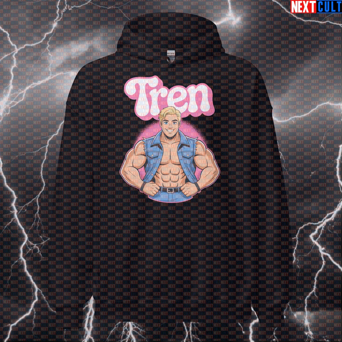 Trenergy Funny Gym Hoodie - Ken Bodybuilding Meme Hooded Sweatshirt Pullover Bodybuilding Films Fitness Gym Ken Pump Cover Steroids Workout Next Cult Brand