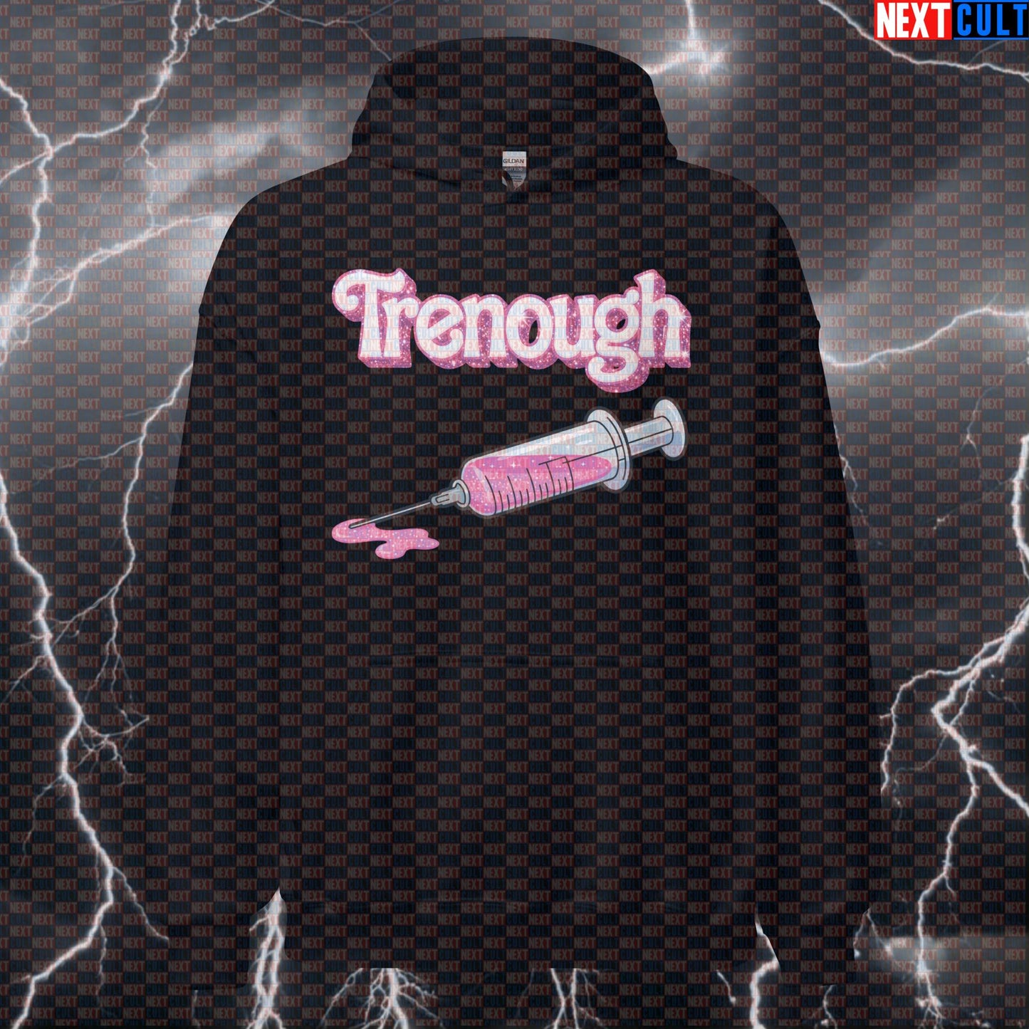 Tren is All You Need Hoodie | Funny Trenough Gym Hoodie for Bodybuilding | Not Natty Pullover Bodybuilding Films Fitness Gym Ken Pump Cover Steroids Workout Next Cult Brand